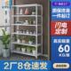 白色货架置物架仓库家用多层储物架阳台超市展示架仓储角钢铁架子