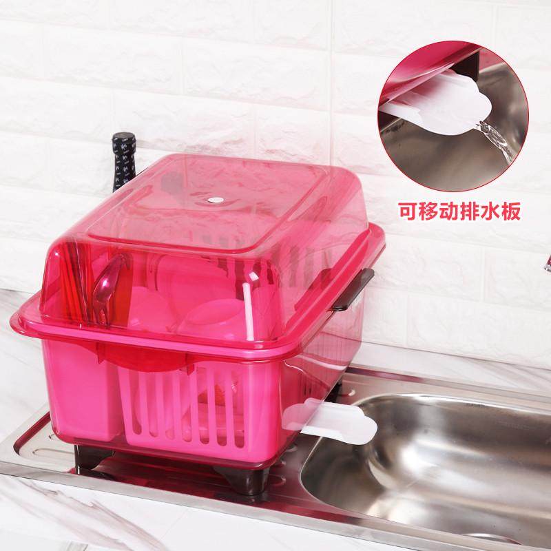 碗柜塑料厨房沥水碗架大号带盖碗筷餐具收纳盒放碗碟架滴水置物架,厨房/烹饪用具,厨房置物架/置物柜/角架,淘宝优惠券,粉丝福利购,淘宝优惠卷