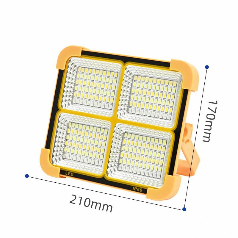 led太阳能手提灯户外露营灯充电便携超亮投光灯家用移动应急照明
