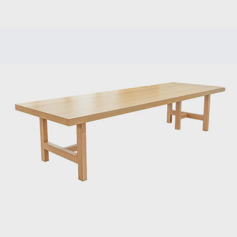 现代简约全实木会议桌办公室长条培训洽谈桌工作室多人位电脑桌