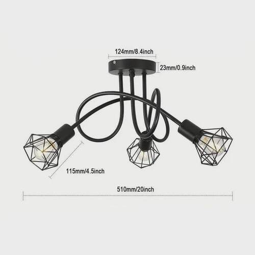 跨境新款美式吸顶灯分子灯美式轻奢北欧客餐厅卧室个性创意分子灯