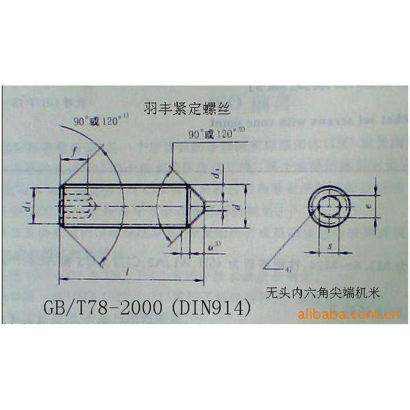 供应内六角无头紧定螺丝钉,不锈钢尖头机米,东莞佳帆机米