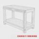 1.2米低承重双层摆放鱼缸底柜草全实木桌多层8060底架置物架