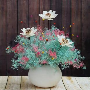 莲蓬干花真花摆件轻奢餐桌花束家居清新禅意装饰花