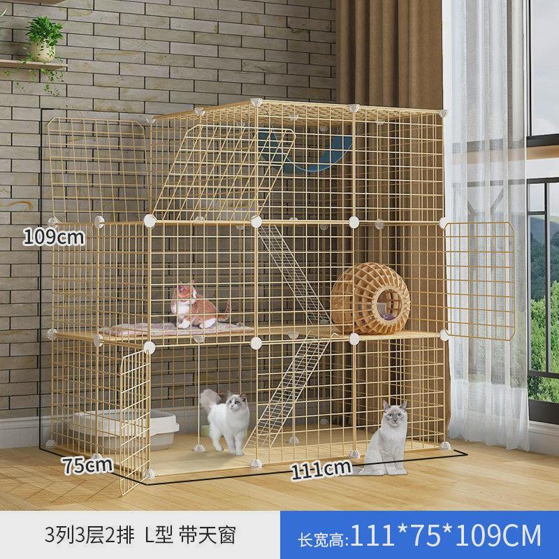 自动猫砂盆猫笼子家用超大室内猫别墅猫屋大号带厕所猫舍可放好看