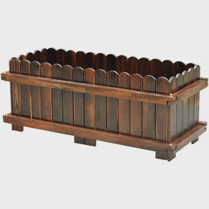 户外防腐种植花箱市政景观实木花箱花池办公室种菜大号花盆花槽