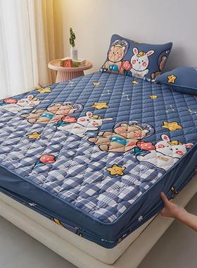 oj8f防水床笠隔尿床罩2024新款夹棉床垫保护套防尘儿童床单隔尿垫