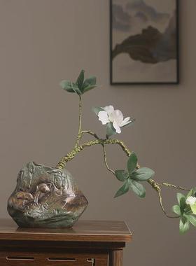 中式禅意花瓶陶瓷复古器干花插花客厅仿真花创意水培容器装饰摆件