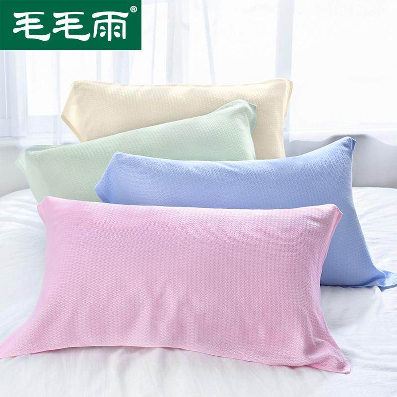 毛毛雨竹纤维枕巾凉爽冰丝枕头毛巾一对情侣夏季薄款忱巾整巾盖