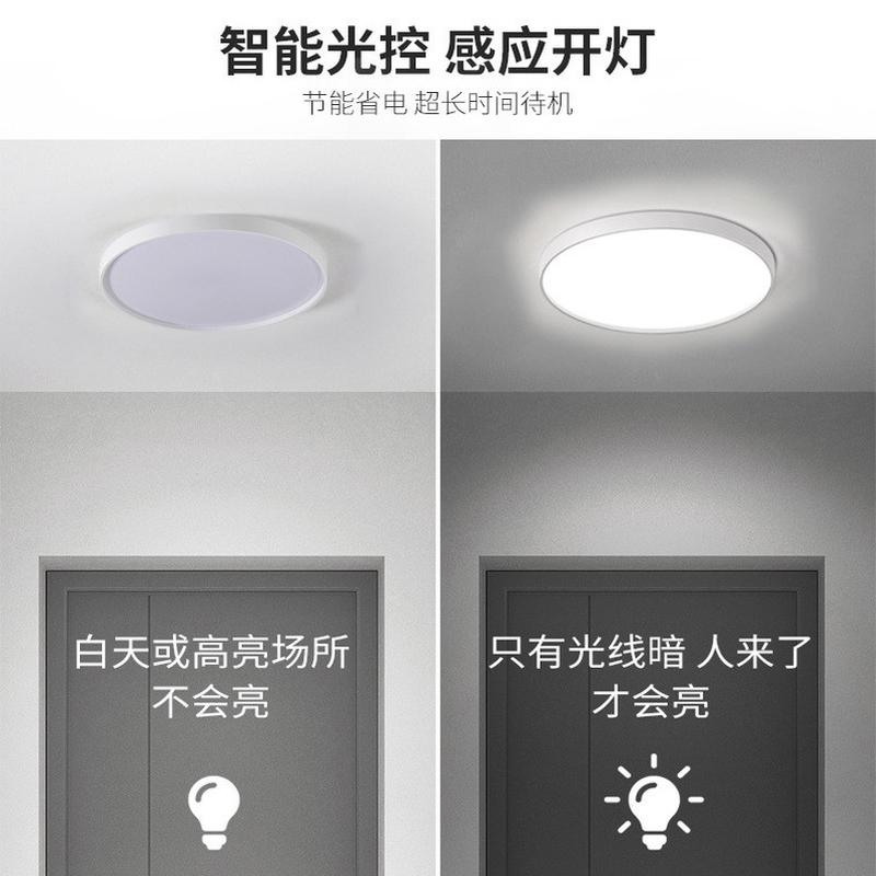 智能吸顶灯led过道走廊灯具楼梯灯夜间玄关声控灯楼梯声控感应灯