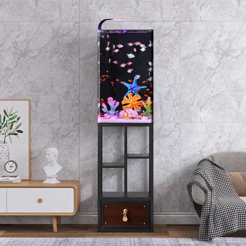 热销创意客厅家用小型鱼缸带柜玻璃生态鱼缸亚克力靠墙造景水族箱,宠物/宠物食品及用品,桌面缸,淘宝优惠券,粉丝福利购,淘宝优惠卷