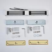 180kg电磁锁双门12v电子锁铝合金电控锁嵌入式 磁力锁门禁