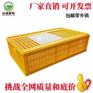 鸡笼运输笼塑料禽周转箱筐成鸡鸭鹅鸽子笼子用大号兔笼养殖