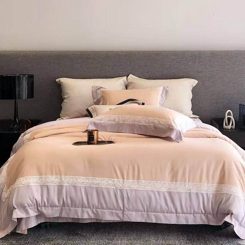 玛洛丽日【杜乐驰记】绵柔100支超细旦天丝棉蕾丝花边磨毛四件套