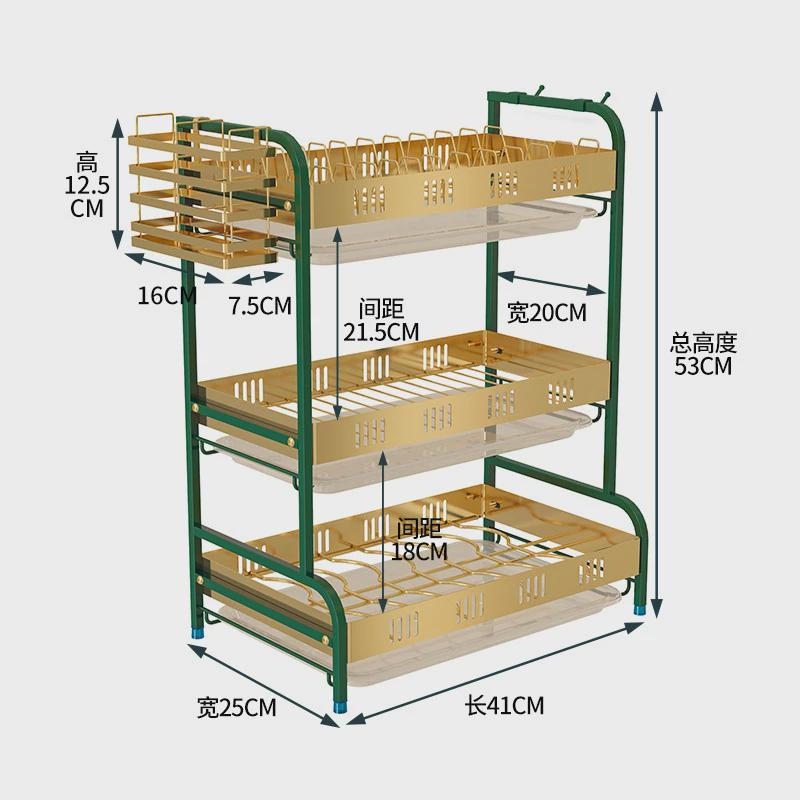 碗碟碗盘沥水架多功能碗筷收纳盒家用台面放碗柜厨房置物架收纳架