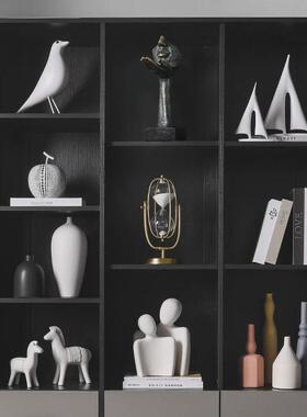 办公室轻奢酒柜摆件套装组合客厅玄关书房新款软装树脂家居装饰品
