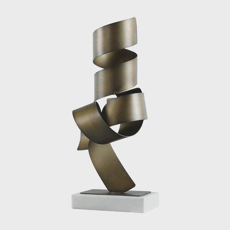 现代铁艺树脂玄关摆件样板房吧台新中式红酒架家居工艺品摆设