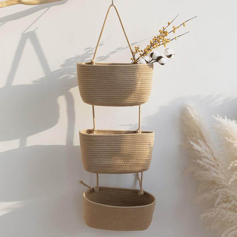 棉绳收纳大号壁挂式收纳棉绳多层杂物收纳袋宿舍墙上储物袋,收纳整理,收纳挂袋,淘宝优惠券,粉丝福利购,淘宝优惠卷