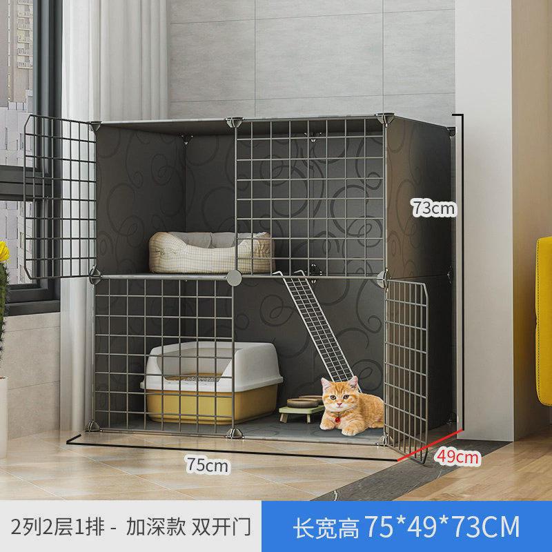 猫带室内笼子家用两层小型养猫大自由空间房子厕所一体猫咪别墅屋