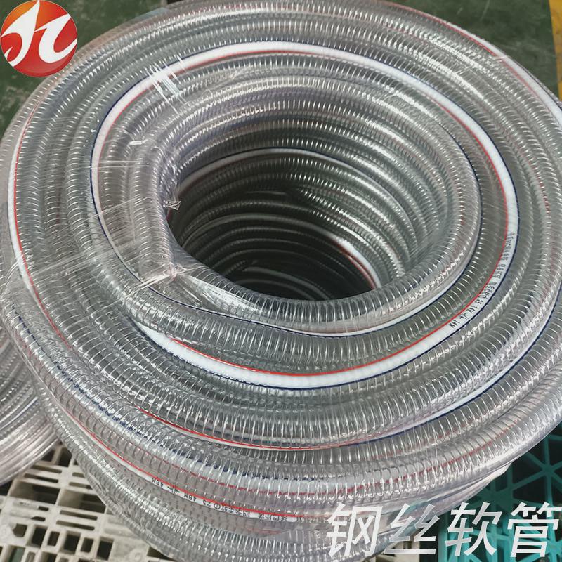 抗冻透明钢丝管25mm1寸2寸6寸水泵防冻排进水管高压pvc抽钢丝软管