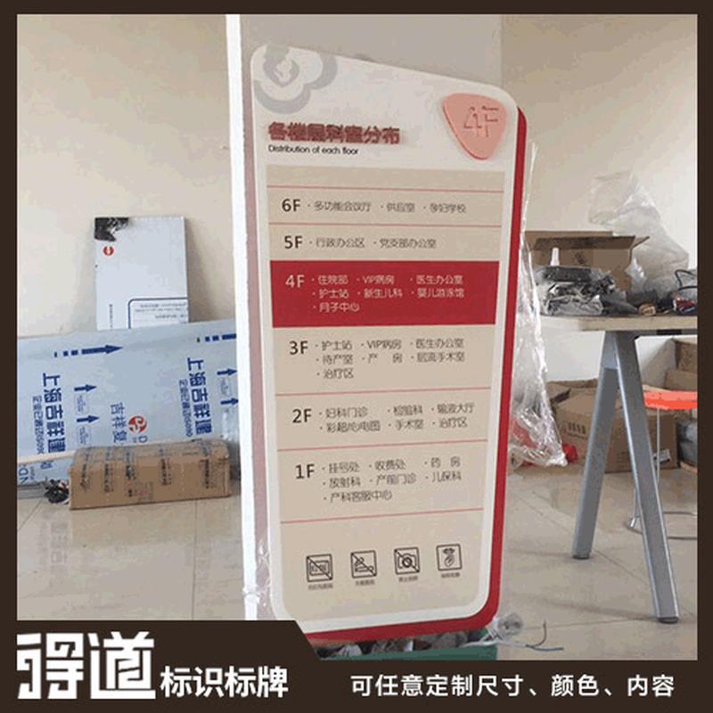 商场医院楼层索引导视牌标识标牌亚克力雕刻立体电梯可换字指示牌