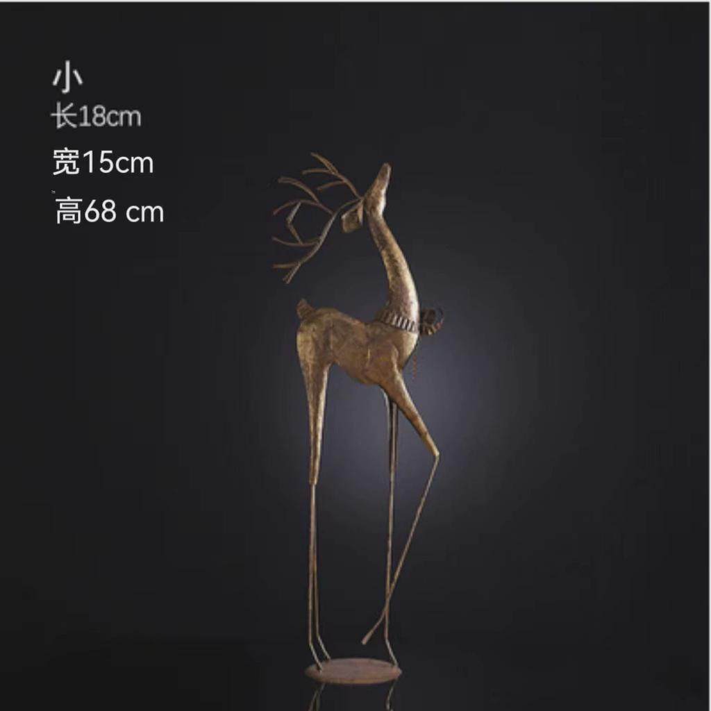 美式复古轻奢鹿落地庭院店铺橱窗客厅电视柜旁玄关装饰工艺大摆件,家居饰品,装饰摆件,淘宝优惠券,粉丝福利购,淘宝优惠卷