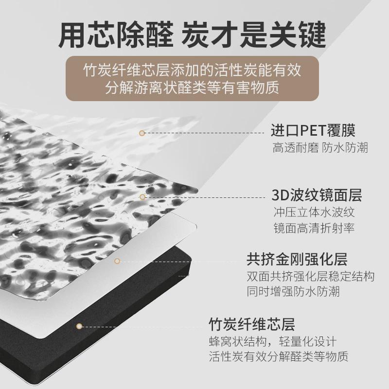 3D水波纹墙板KTV会所天花吊顶镜面水波纹墙板墙面木板装饰波浪板