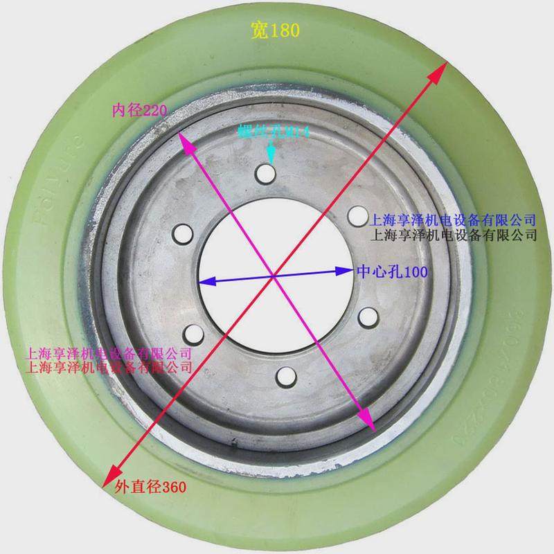 1.4小松吨电动堆高机驱动轮转向轮330*145*194液压车方向轮轱辘
