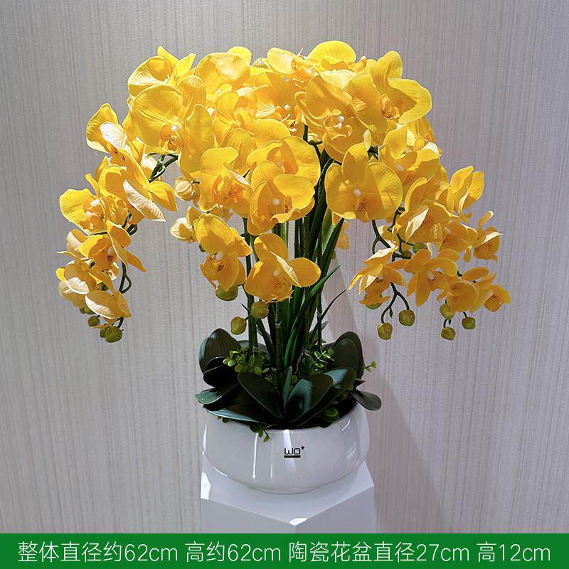 0wyvwo+蕙兰花年宵花假花盆栽客厅茶几电视柜摆设玄关柜角几