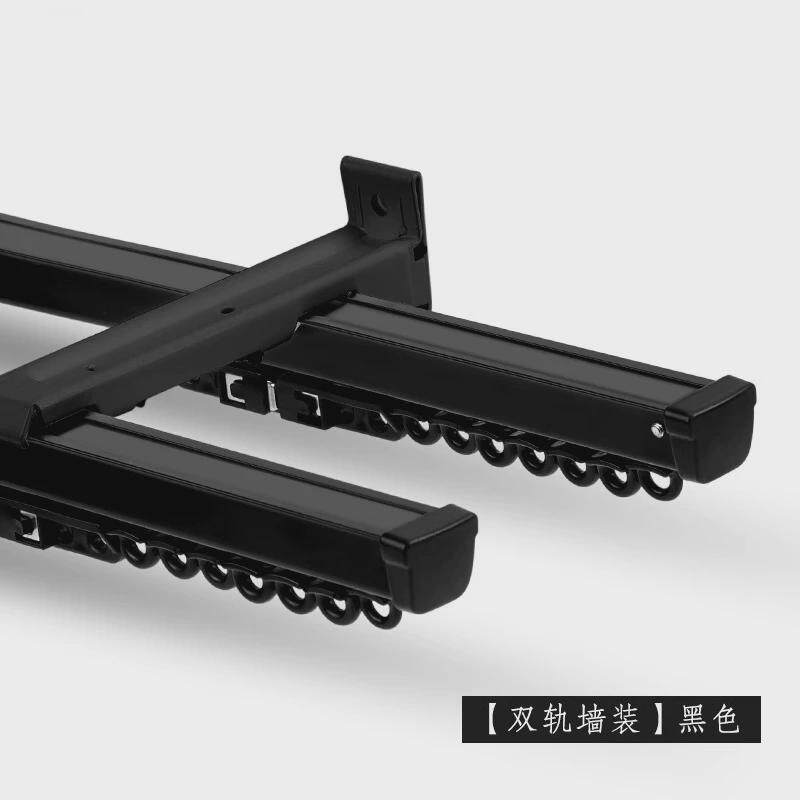 61k3弯窗帘轨道滑轮铝合金轨顶装侧装阳台卧室客厅窗帘杆