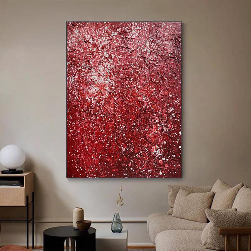 手绘油画入户客厅背景墙现代装饰画抽象立体肌理玄关绿色餐厅挂画图片