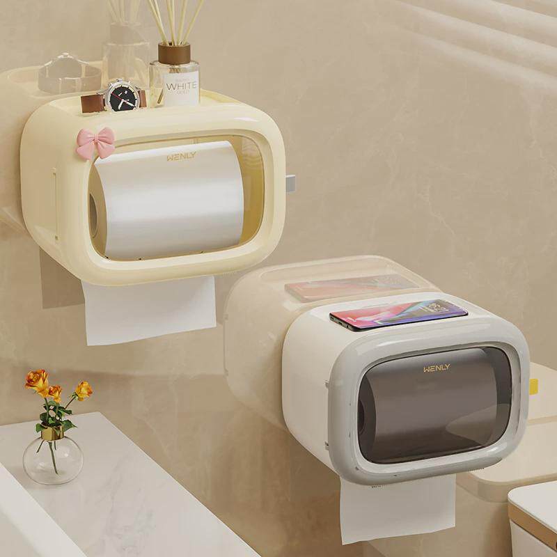 卫生纸盒卫生间纸巾卷纸抽纸厕纸置物架壁挂式防水免打孔厕所挂架