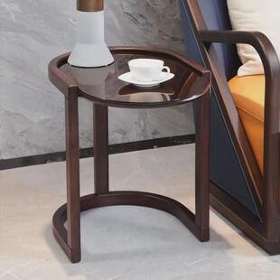 新中式休闲椅全实木单人沙发椅椅桌组合高档书房酒店套房接待边几