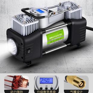 热销汽车打气泵双缸大功率充气泵越野加气泵金属车用充气泵货车卡