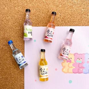 饰钉子 5个韩国饮料创意图钉彩色小瓶子按钉软木板毛毡板照片墙装