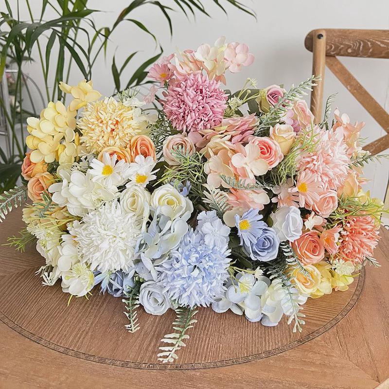清仓!玫瑰绣球花仿真花假花客厅餐桌装饰摆设塑料花拍照道具套装