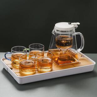 51n飘逸杯泡茶壶茶水分离单人一键过滤隔茶壶按压式 飘逸壶玻璃