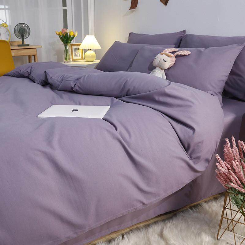 床上四件套批发床宿舍三件套纯色床单被罩水洗棉被套品4件套南通,床上用品,床品套件/四件套/多件套,淘宝优惠券,粉丝福利购,淘宝优惠卷