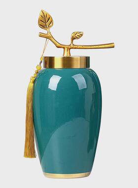 轻奢花瓶摆件陶瓷家居玄关客厅花瓶饰新中式干花插花欧式软装