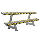 双层哑铃架健身房商用三层十对哑铃展示架哑铃奥杆放置架铃片支架