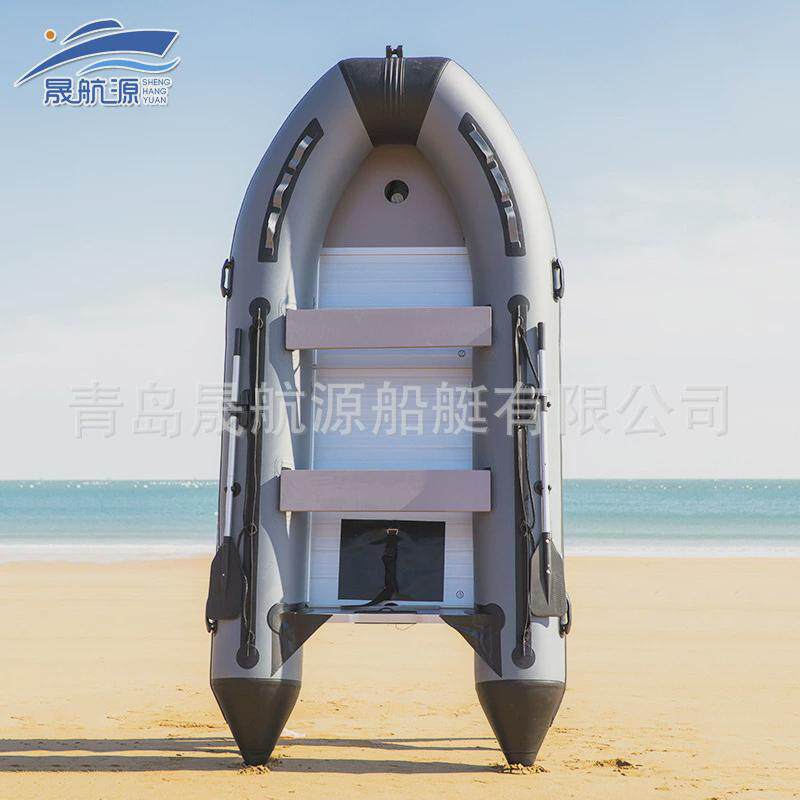 硬加厚防汛底4/5/6人充气钓鱼船路亚便携折叠皮划艇冲锋舟橡皮艇