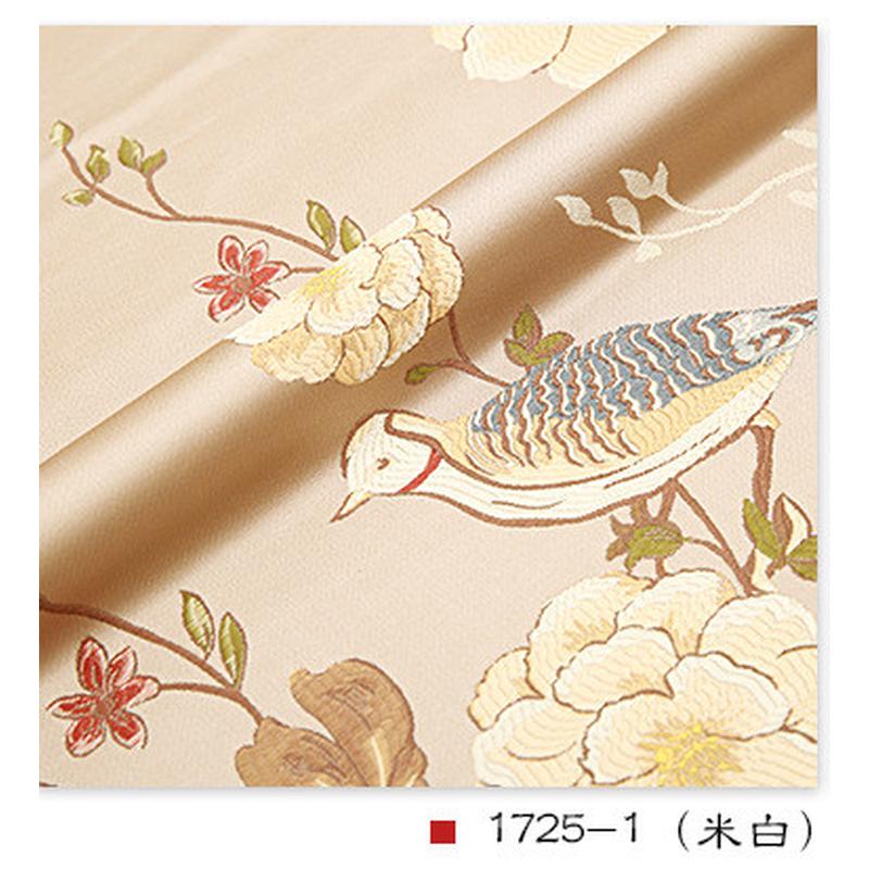 新中式沙发布料花鸟高提花布丝绸抱枕靠垫沙发坐垫织锦缎布料