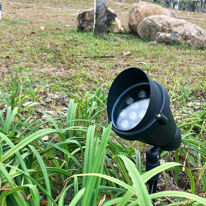 热销led地插灯圆形投光灯花园照树射树灯草坪灯插泥灯插地灯户外