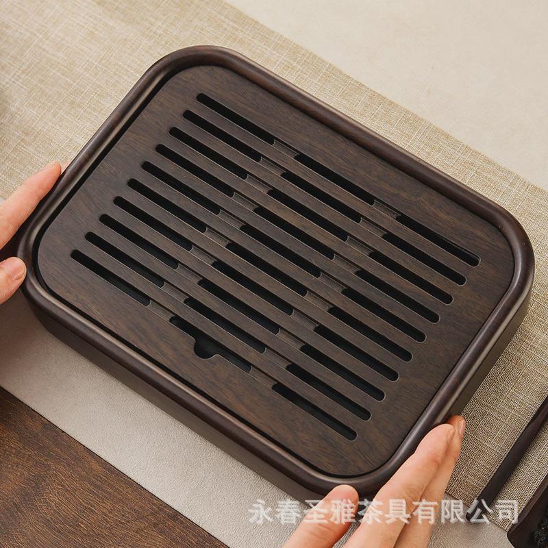 2024新款茶盘家用小型黑檀实木一体干泡茶台一人用高级储水茶几