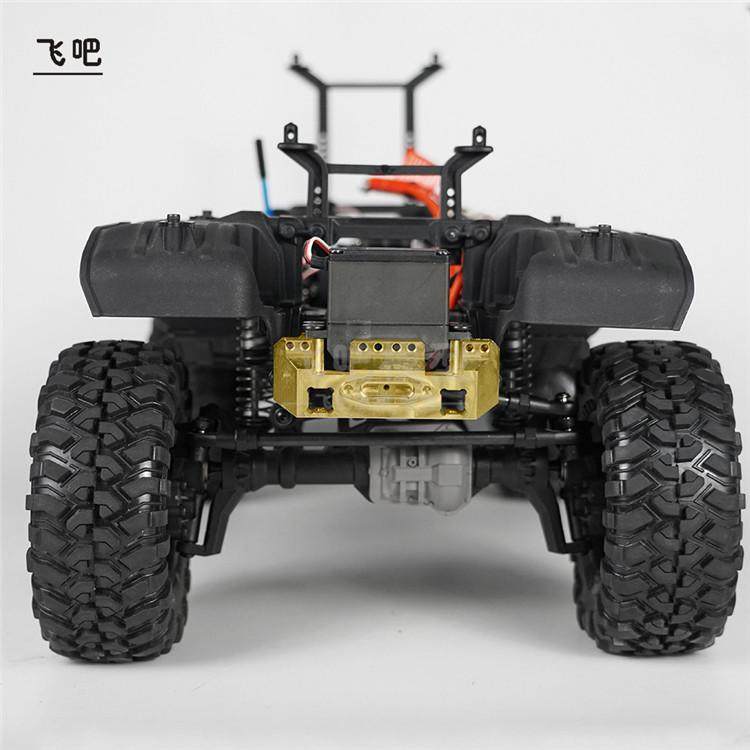 TRX-4 舵机前置铜支架 保险配重杠黄铜 铝合金 前防撞栏固定座