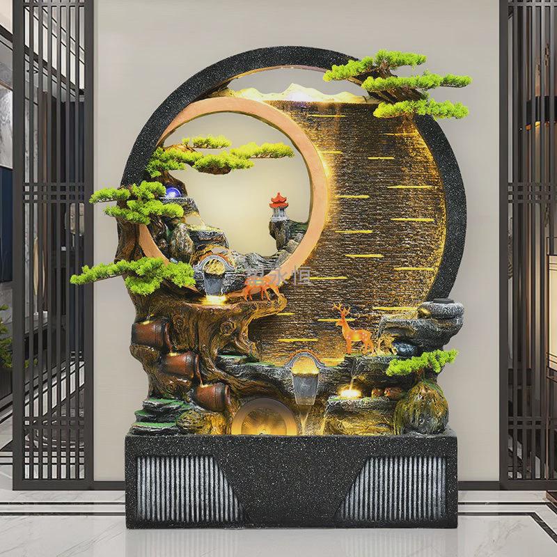 w網4庭院水幕墙流水屏风客厅阳台别墅假山流水喷泉公司开业景观摆