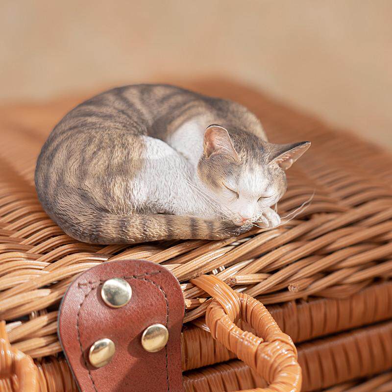 末那末匠丨森口修《森口修の猫之睡眠团猫-狸花猫》写实猫咪雕像
