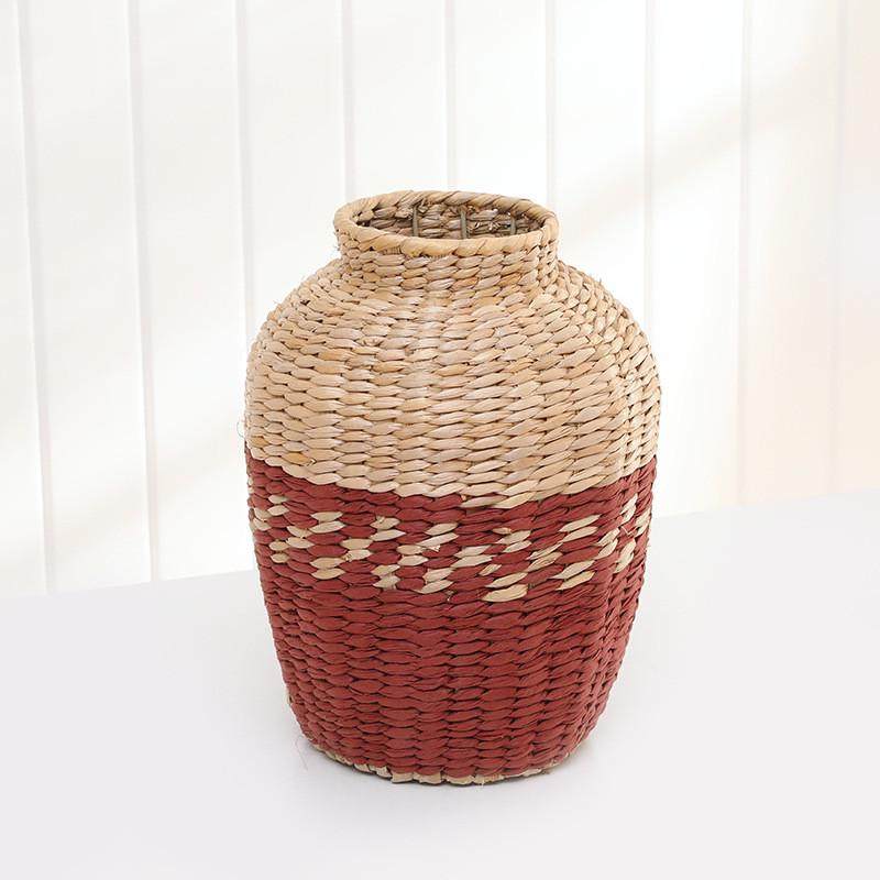 厂家手工草编花瓶家居桌面复古装饰小口花瓶仿真摆件编织插干花篮,家居饰品,装饰摆件,淘宝优惠券,粉丝福利购,淘宝优惠卷