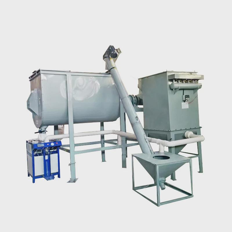 混合生产设备干粉砂浆搅拌生产线自动上料U型搅拌输送打包一体机