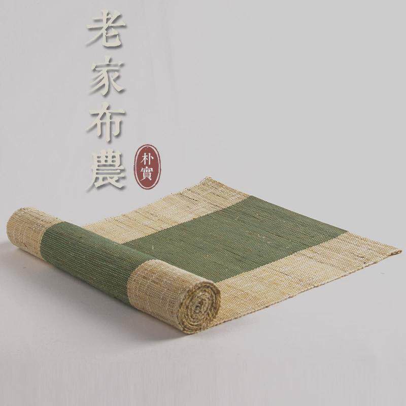 批发现代中式桌旗茶几夏布茶席日式苎麻布料桌布简约茶旗布艺